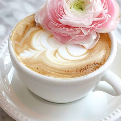 Latte and Flowers